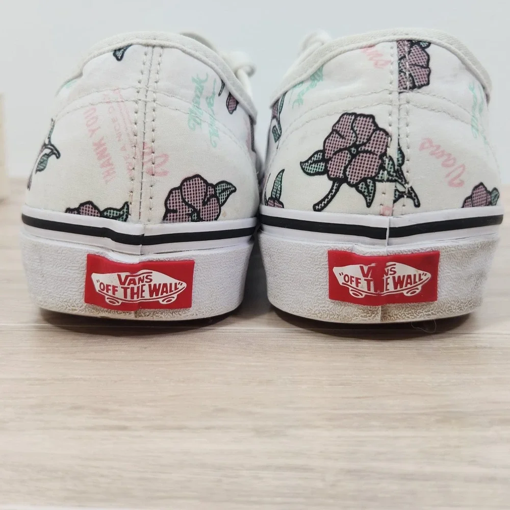 Vans Authentic Thank You‎ White & Floral Men 7.5 Women 9 - Picture 5 of 16